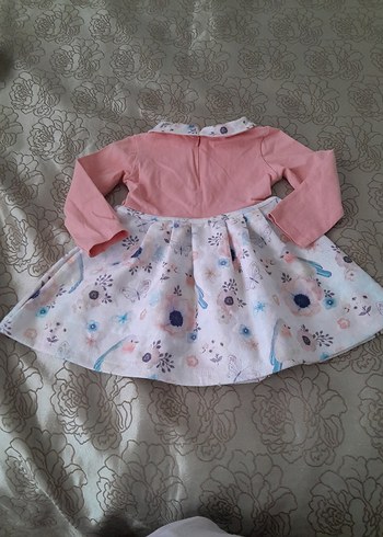 LC Waikiki Pembe Baskılı Fırfırlı Kız Elbise 2 yaş