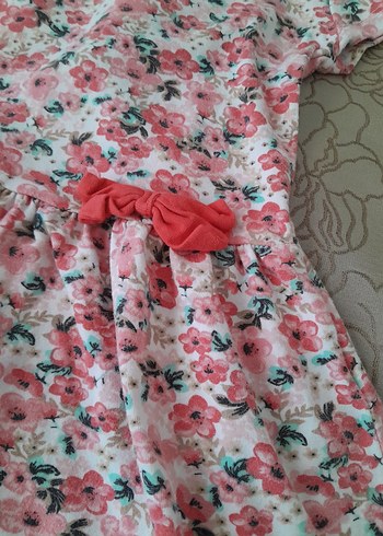 Zara Kız Çocuk Pembe Çiçekli Elbise 2 yaş