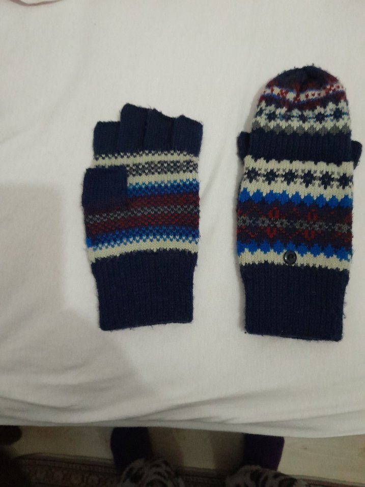 Renkli Örgü Erkek Çocuk Eldivenleri - Görsel 3