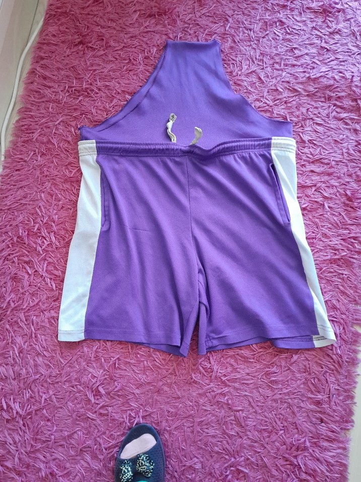 Mor Renkli Rahat Kesim erkek Şort mayo - Görsel 5