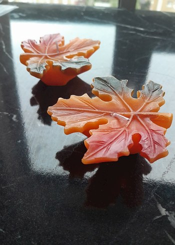 Renkli Yaprak Şeklinde Mum Seti - Görsel 3