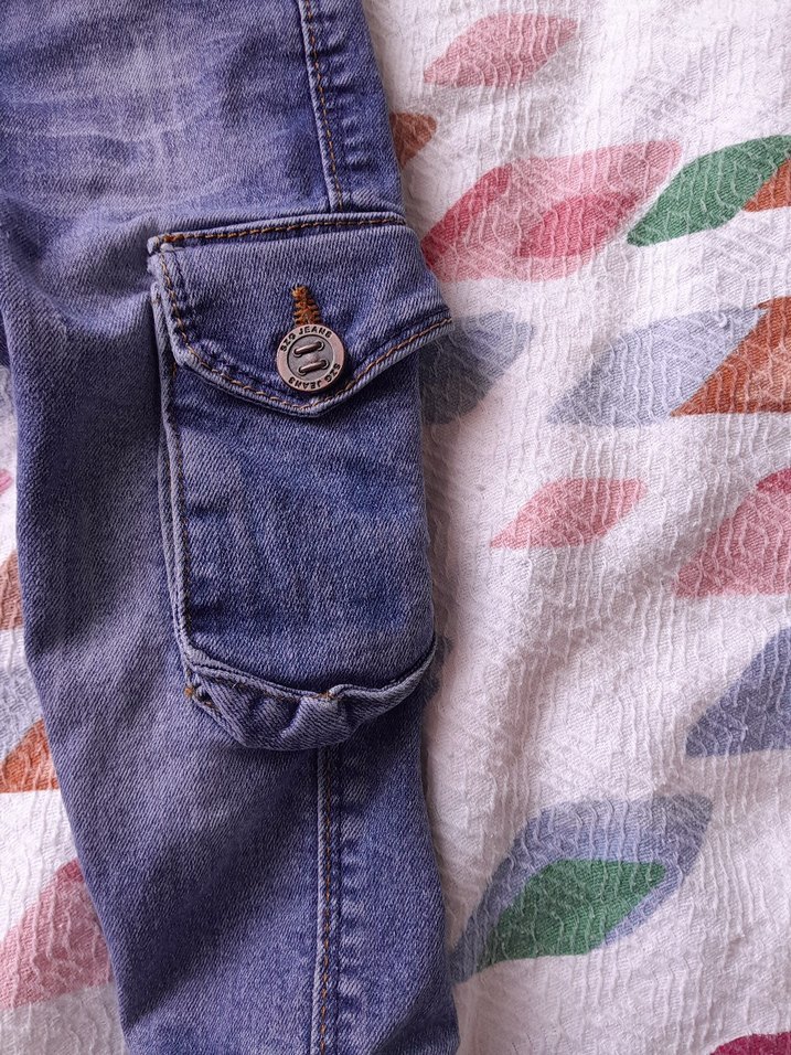 Erkek Çocuk Renkli Batik Desenli Bol Kesim Kot Pantolon - Görsel 2