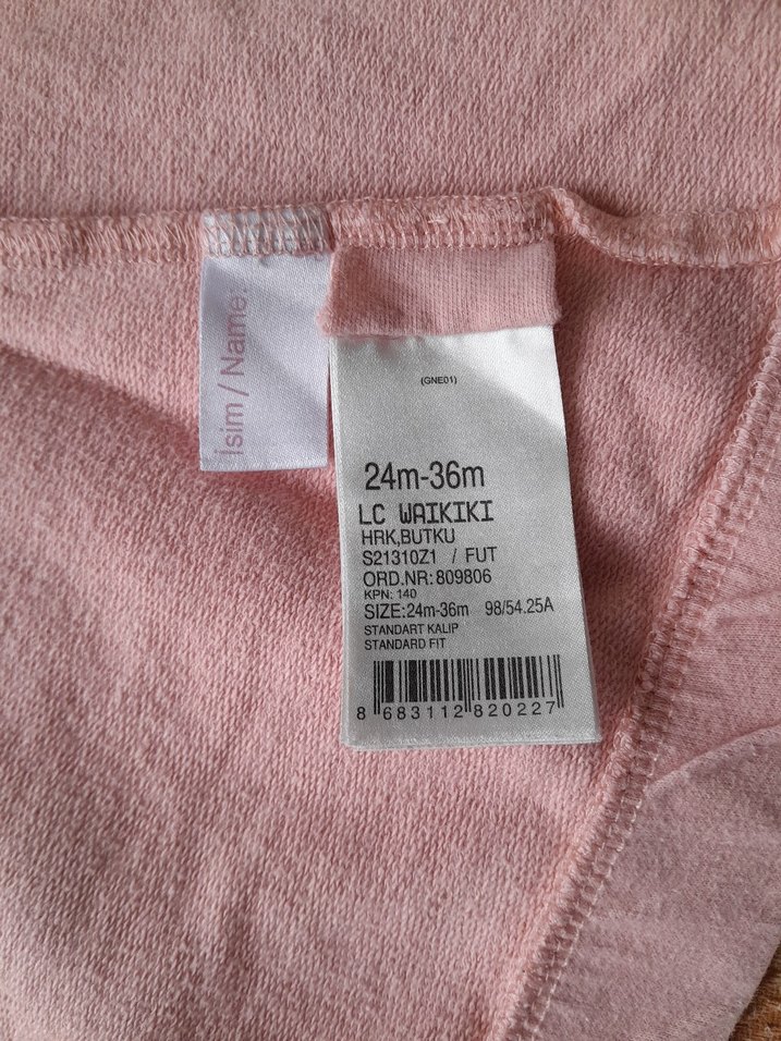 Kız Çocuk somon rengi Kapüşonlu Fermuarlı Sweatshirt 24 36 ay - Görsel 5