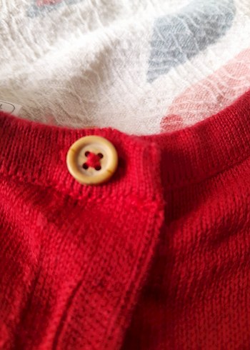 Kız Çocuk Kırmızı Fırfırlı Uzun Kollu Elbise lcv 12 18 ay - Görsel 7