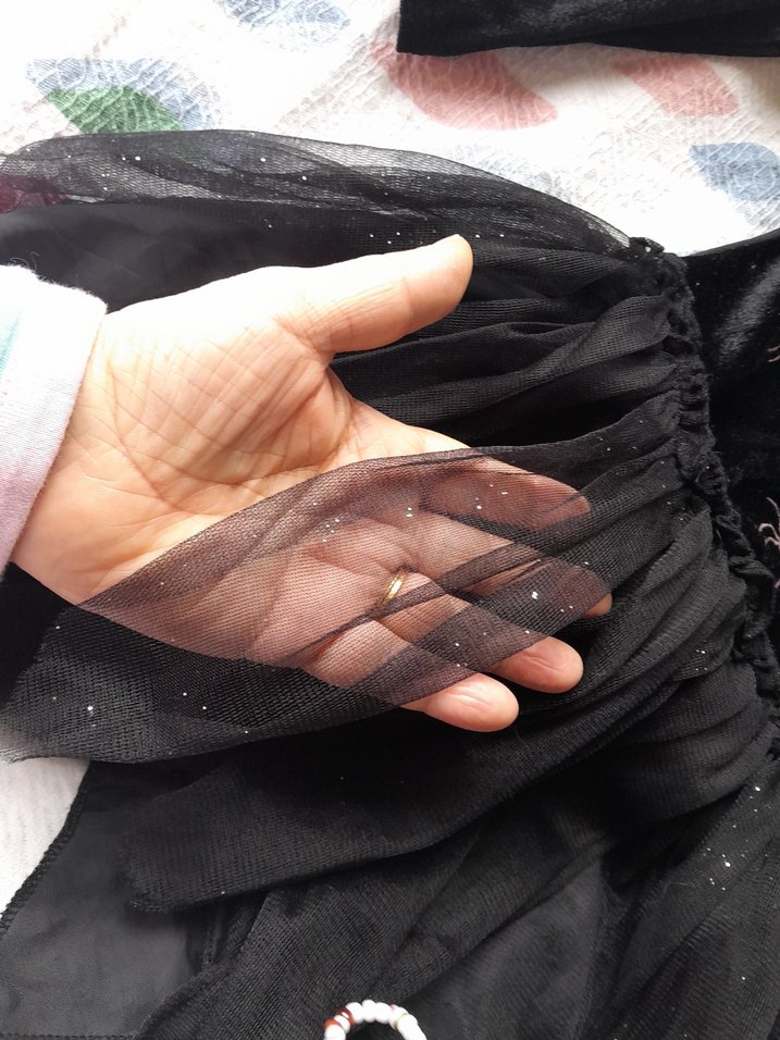 Kız Çocuk Siyah Gotik Dantel Detaylı Elbise kostüm 2 yaş H&M - Görsel 5