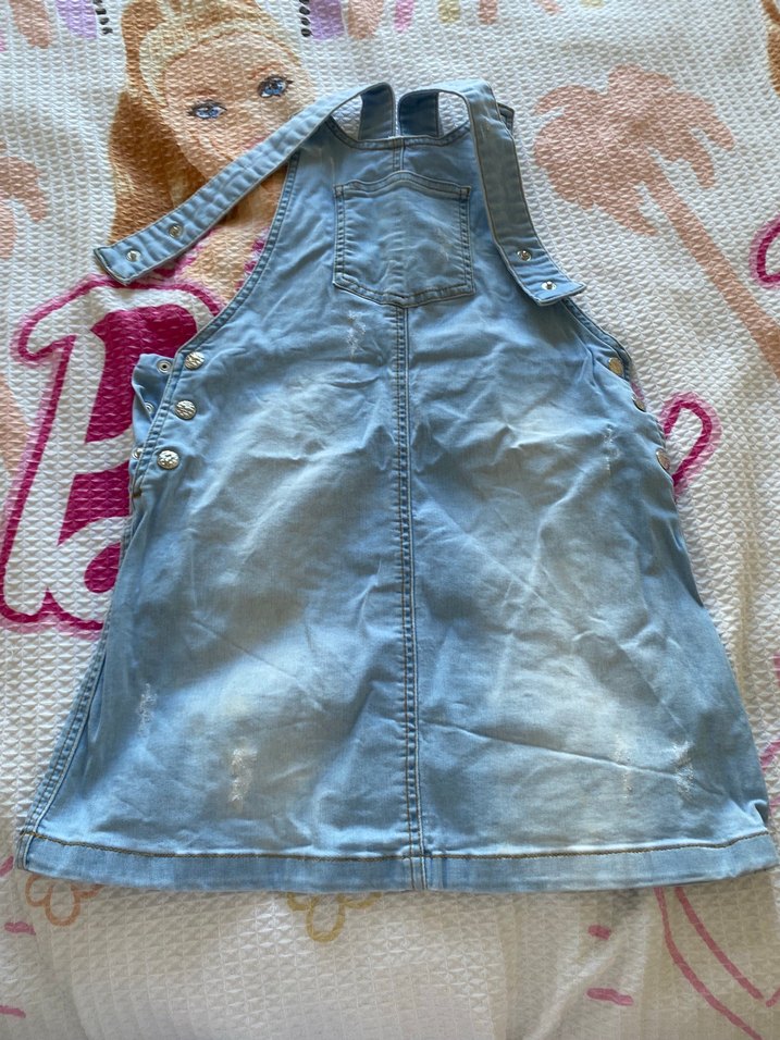 Çıcuk Mavi Denim Kısa Tulum - Görsel 2