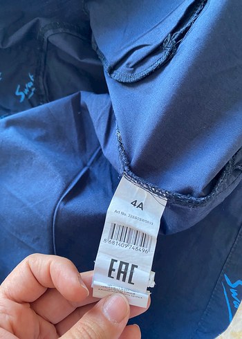 Erkek Bebek Koyu Mavi Batik Desenli Kot İkili Takım - Görsel 3