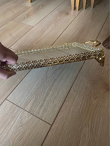 Beden Aynalı gold tepsi