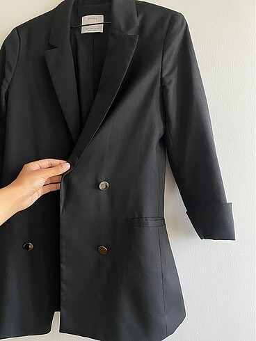 s Beden Bershka siyah blazer ceket