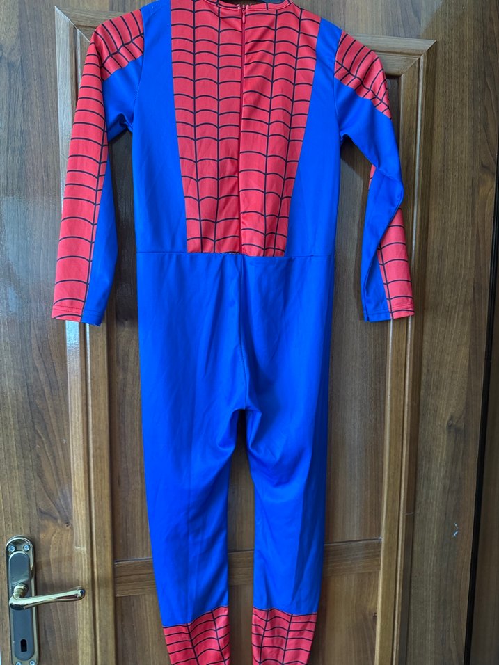 Örümcek Adam Baskılı Renkli Çocuk Kostümü - Görsel 2