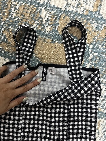 H&M Kareli Mini Elbise