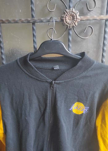 Sarı Kollu Fermuarlı Erkek Sweatshirt - Görsel 2