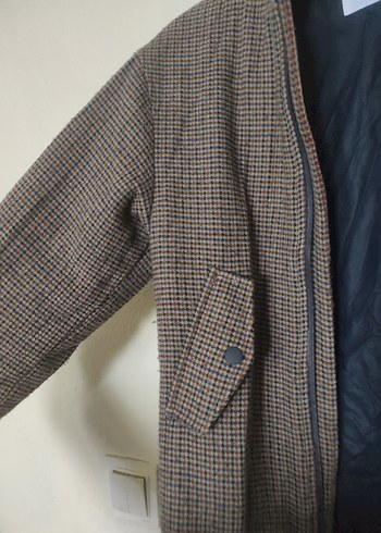 Kahverengi Düğmeli Erkek Çocuk Yün Kaban - Görsel 5