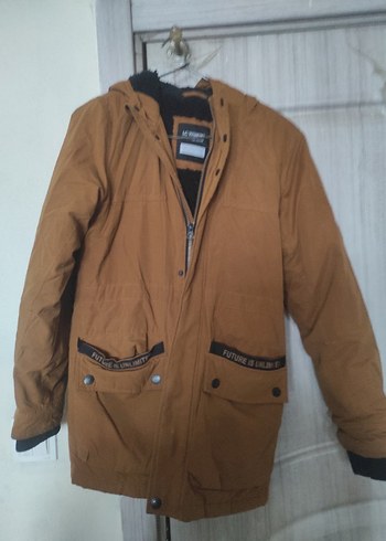 Kahverengi Erkek Çocuk Süet Kemerli Kaban - Görsel 3