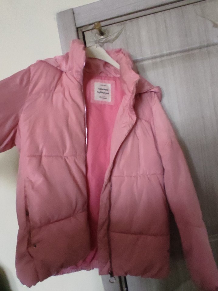 Pembe Midi Kadın Kışlık Mont - Görsel 3