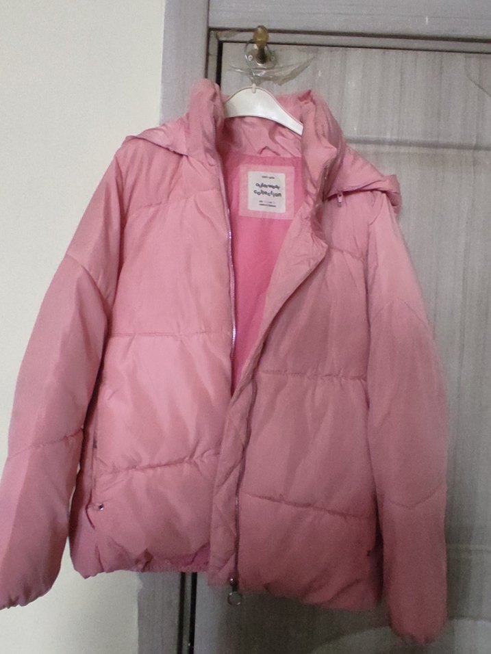 Pembe Midi Kadın Kışlık Mont - Görsel 2