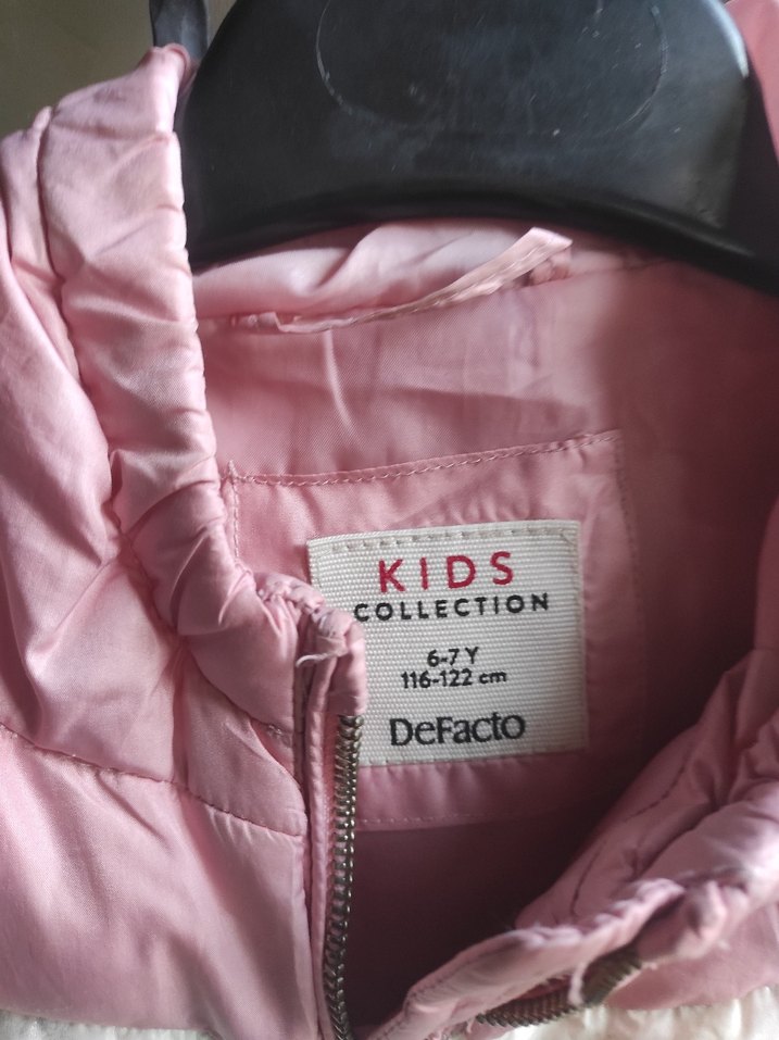 Kız Çocuk Pembe Fermuarlı Yelek - Görsel 2