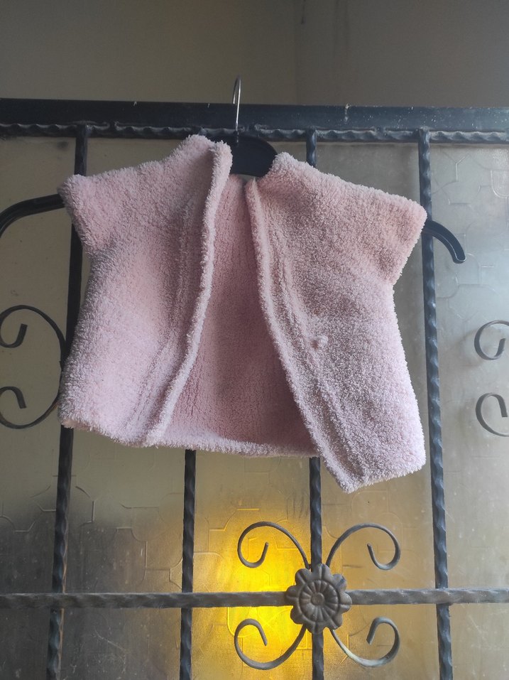 Kız Çocuk Pembe Örme Kolsuz Yelek - Görsel 2