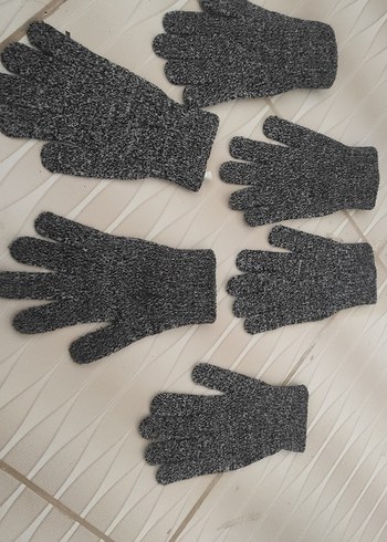 Gri Örgü Kadın Eldivenleri 3 çift 150tl - Görsel 2