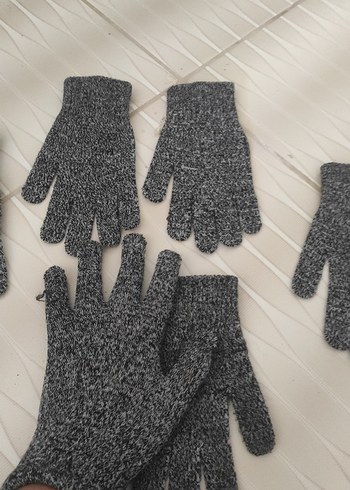 Gri Örgü Kadın Eldivenleri 3 çift 150tl - Görsel 4