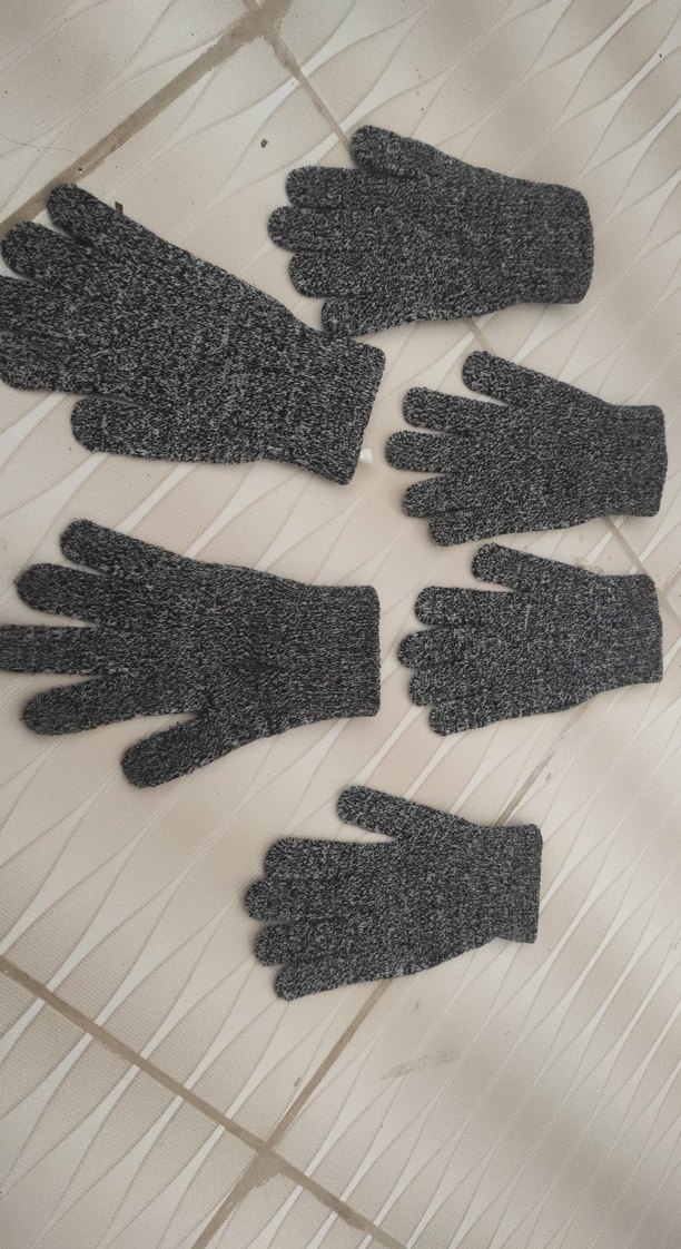 Gri Örgü Kadın Eldivenleri 3 çift 150tl - Görsel 2