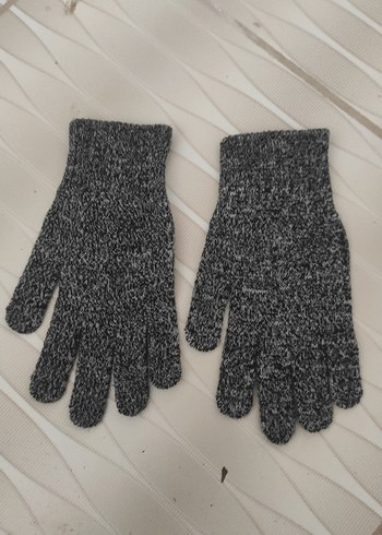 Gri Örgü Kadın Eldivenleri - Görsel 2