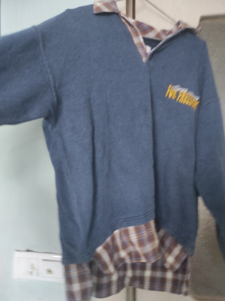 Erkek Çocuk Gri Uzun Kollu Gömlek Yaka Sweatshirt - Görsel 3