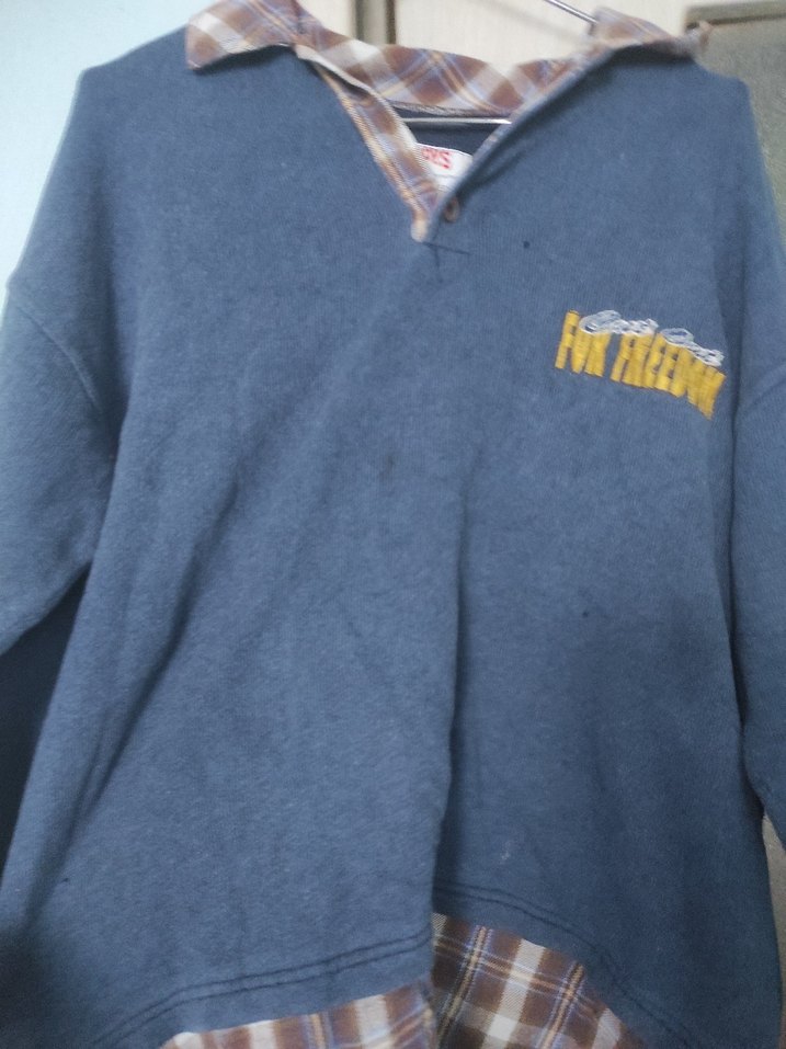 Erkek Çocuk Gri Uzun Kollu Gömlek Yaka Sweatshirt - Görsel 4