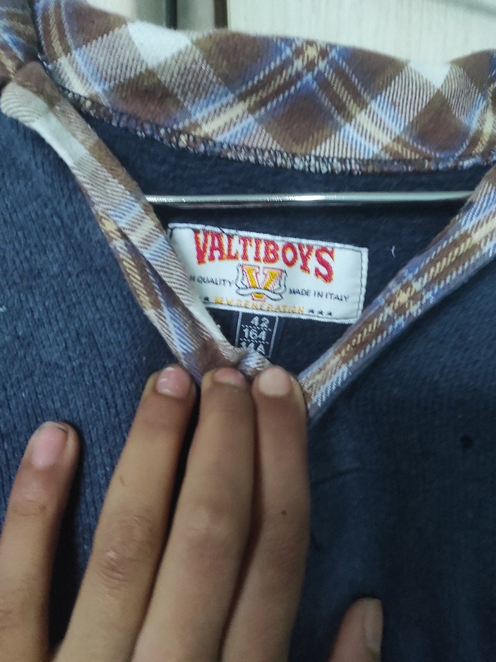 Erkek Çocuk Gri Uzun Kollu Gömlek Yaka Sweatshirt - Görsel 5