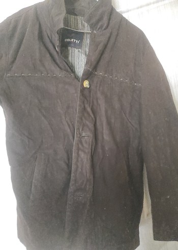 Kahverengi Süet Düğmeli Erkek Ceket - Görsel 3