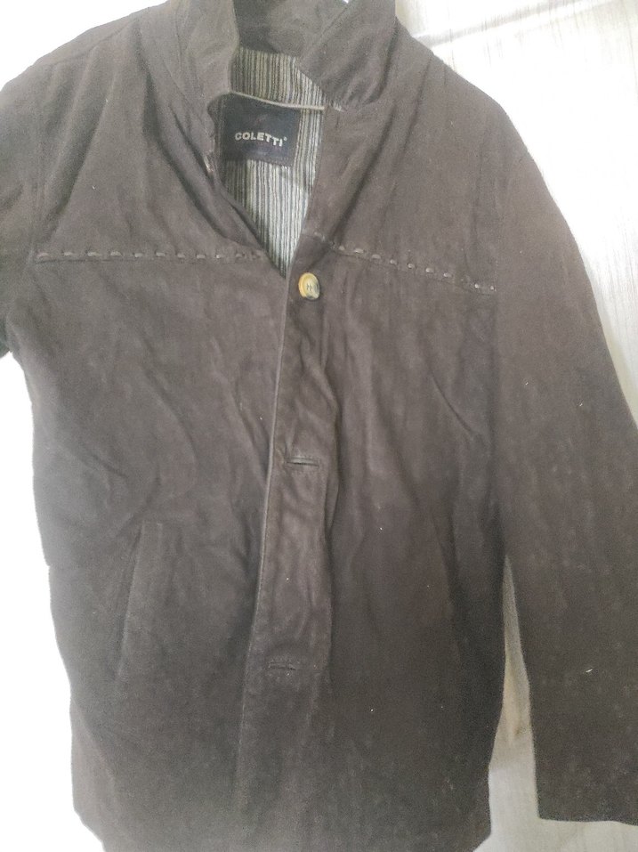 Kahverengi Süet Düğmeli Erkek Ceket - Görsel 3