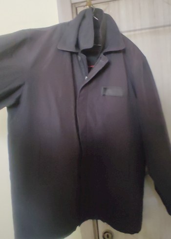 Düğmeli Gri Erkek Midi Kaban - Görsel 3