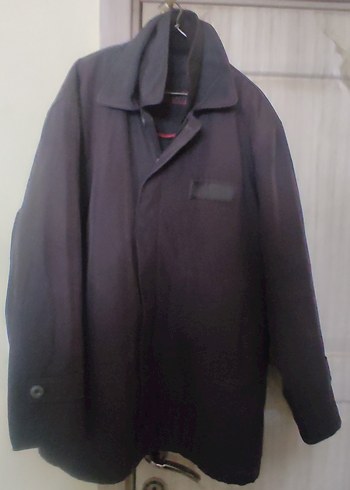 Düğmeli Gri Erkek Midi Kaban - Görsel 2