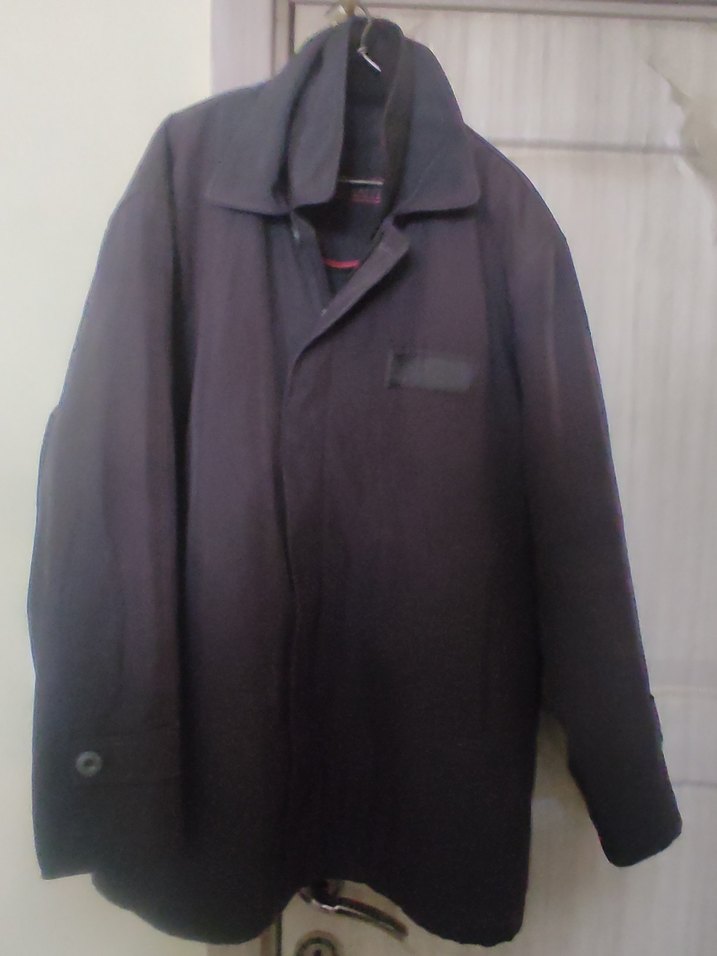 Düğmeli Gri Erkek Midi Kaban - Görsel 2