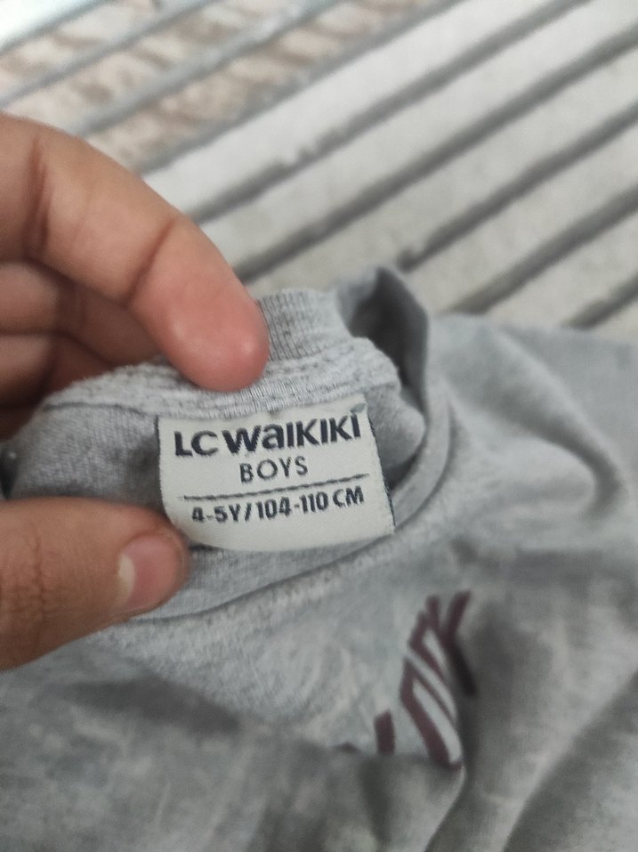 Erkek Gri Baskılı Sweatshirt Uzun Kollu - Görsel 2