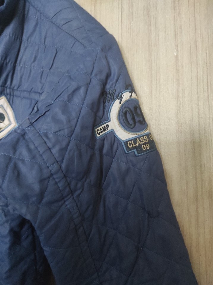 Erkek  Mavi Denim Fermuarlı Ceket - Görsel 3