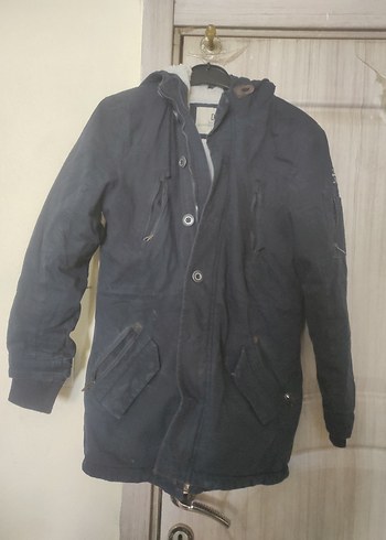 Erkek Siyah Düğmeli Midi Mont - Görsel 3