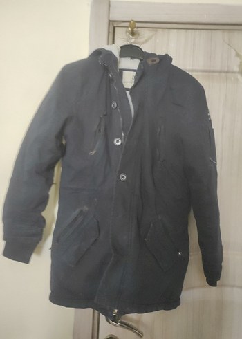 Erkek Siyah Düğmeli Midi Mont - Görsel 2