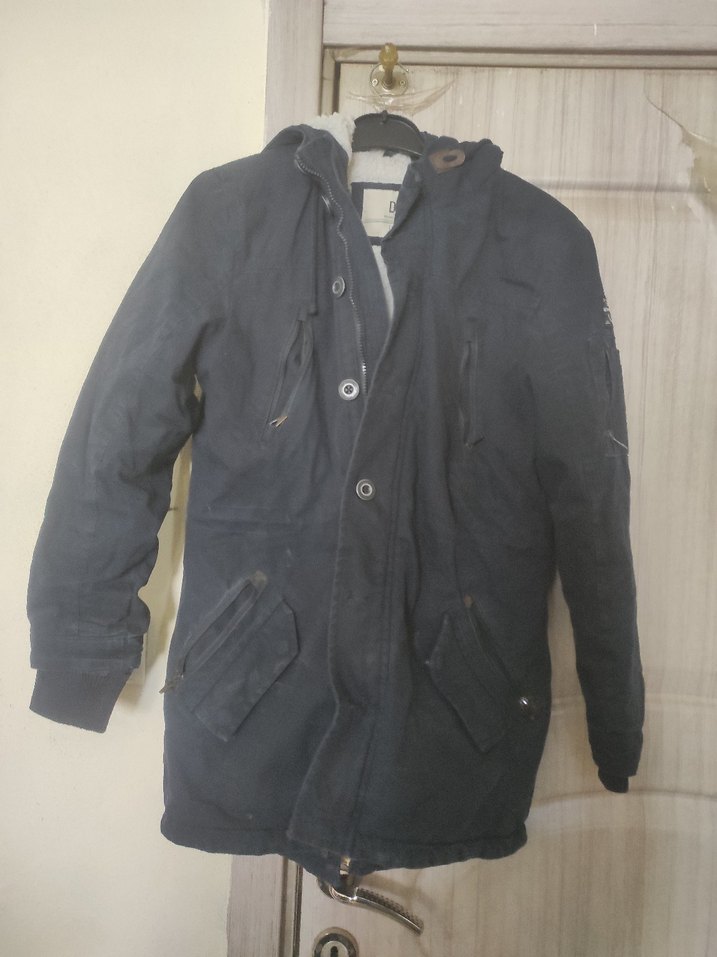 Erkek Siyah Düğmeli Midi Mont - Görsel 3