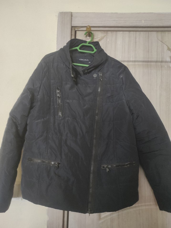 Siyah Fermuarlı Biker Ceket - Görsel 2