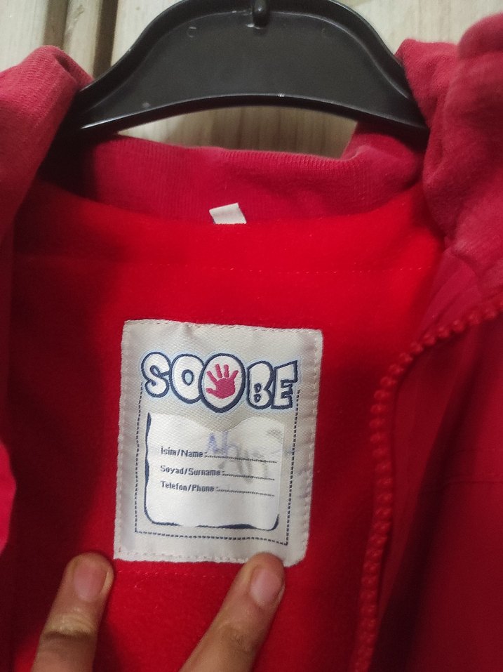 Kırmızı Fermuarlı Erkek Çocuk Ceket - Görsel 3