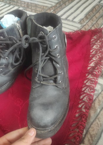 Gri Deri Biker Botlar - Görsel 2