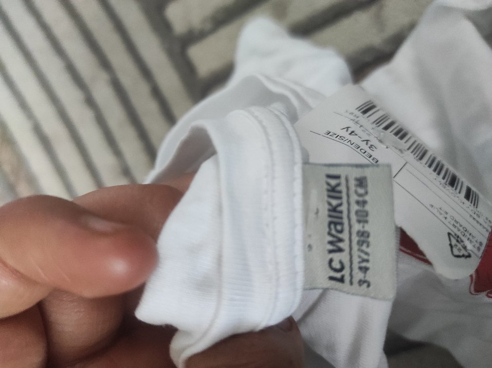 Beyaz Kız Çocuk Baskılı Kısa Kollu Tişört - Görsel 3