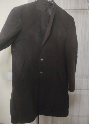 Siyah Süet Erkek Midi Kaban - Görsel 3