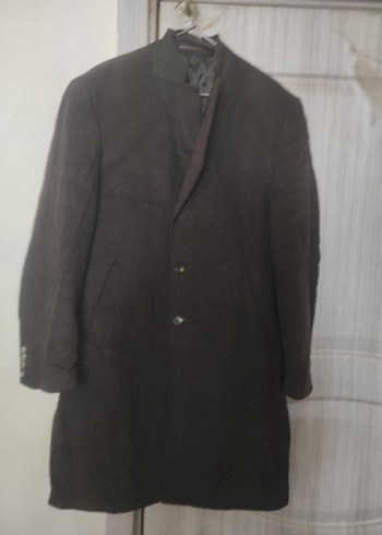 Siyah Süet Erkek Midi Kaban - Görsel 2