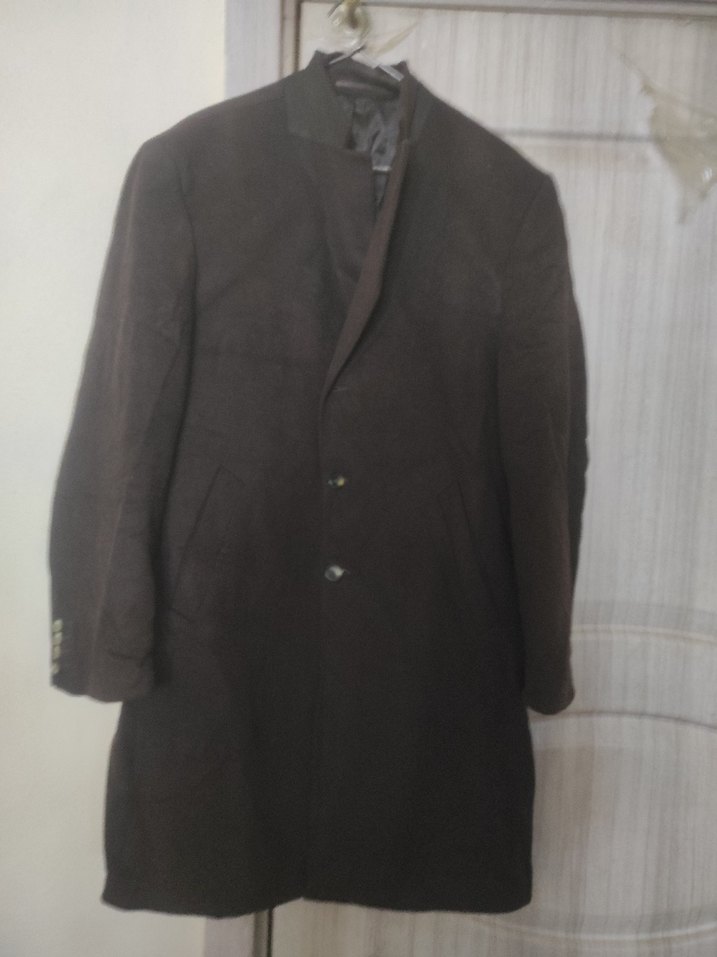 Siyah Süet Erkek Midi Kaban - Görsel 2