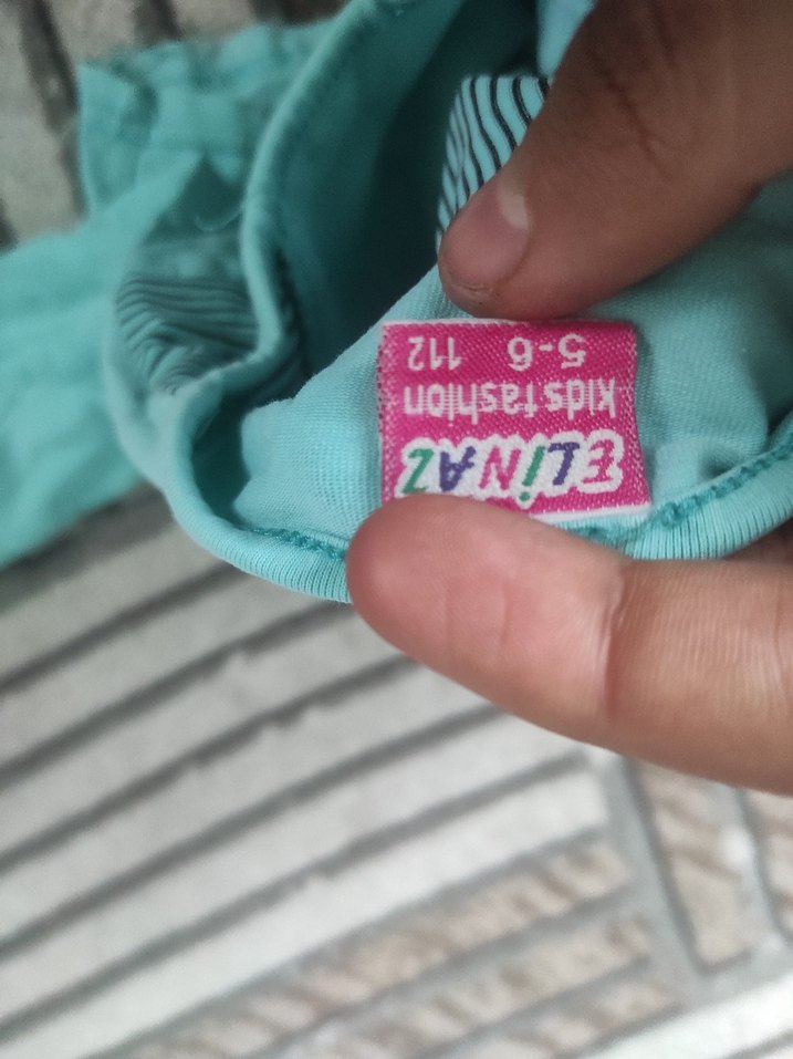 Turkuaz Baskılı Uzun Kollu Kız Tişörtü - Görsel 2