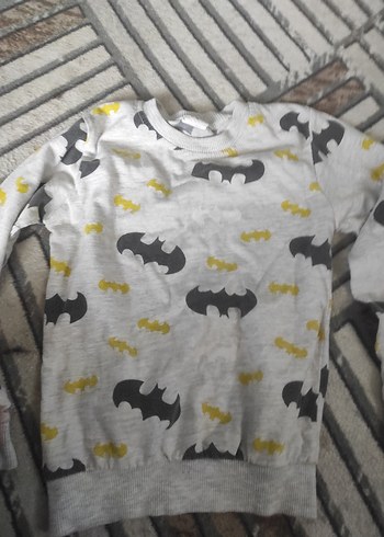 Uzun Kollu Gri Erkek Çocuk Sweatshirt - Görsel 2