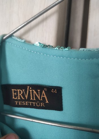 Uzun Turkuaz Kadın Abiye elbise - Görsel 5