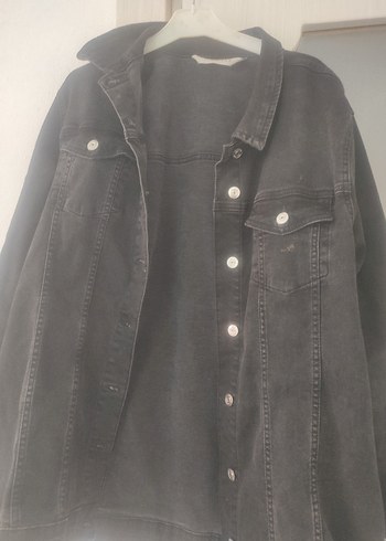 Nvy Jeans Düğmeli Siyah Midi Kot Ceket